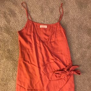 Blush wrap asymmetrical dress